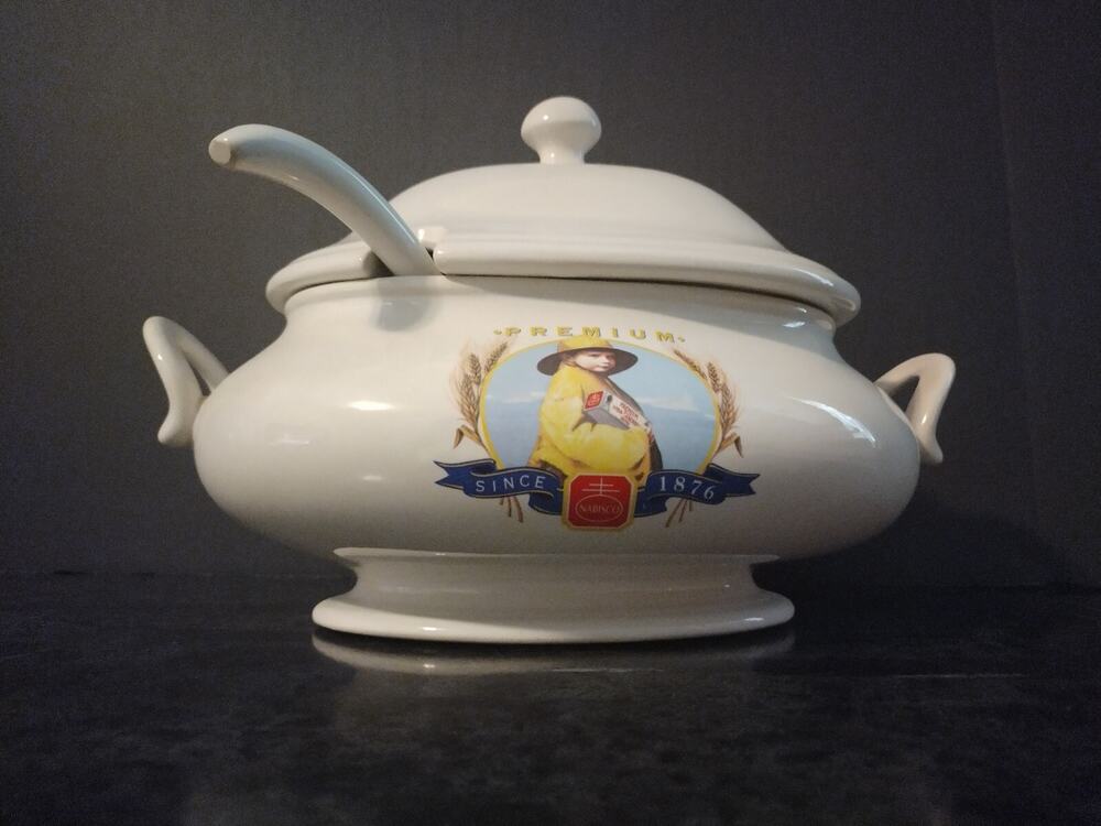 Vintage Nabisco 100th Anniversary Soup Tureen Ladle Biscuit Slicker Boy